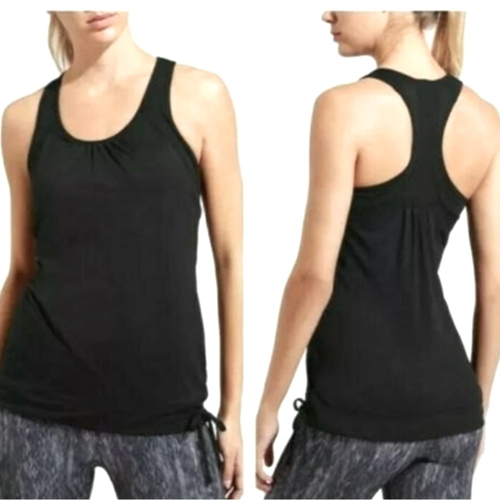 Athleta Tinker Tank Small Black Built In Bra Racerback Yoga Top